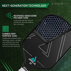 JOOLA Vision CGS 16mm Pickleball Paddle, Black, Weight 7.8 ounces