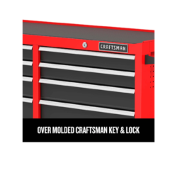 CRAFTSMAN CMST98273RB 2000 Series 52-in W x 37.5-in H 10-Drawer Steel Rolling Tool Cabinet (Red)
