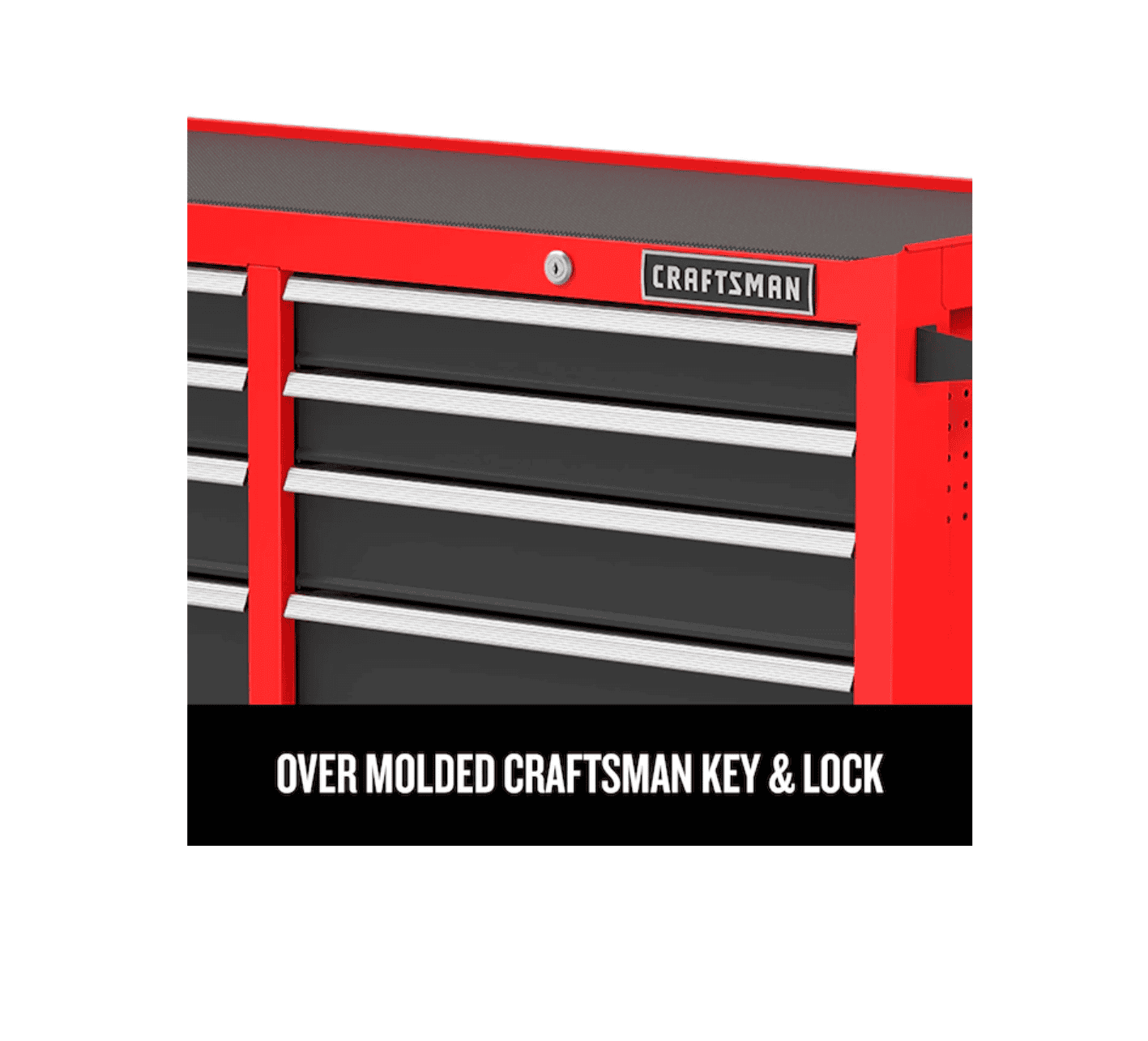 CRAFTSMAN CMST98273RB 2000 Series 52-in W x 37.5-in H 10-Drawer Steel Rolling Tool Cabinet (Red)
