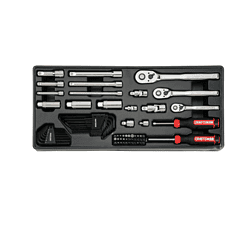 CRAFTSMAN CMMT12039 298-Piece Standard (SAE) and Metric Combination Polished Chrome Mechanics Tool Set (1/4-in; 3/8-in)