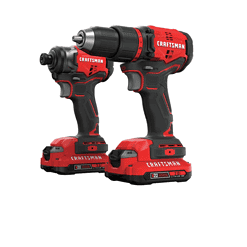 CRAFTSMAN CMCK210C2 V20 2-Tool 20-Volt Max Brushless Power Tool Combo Kit with Soft Case (2-Batteries Included and Charger Included)