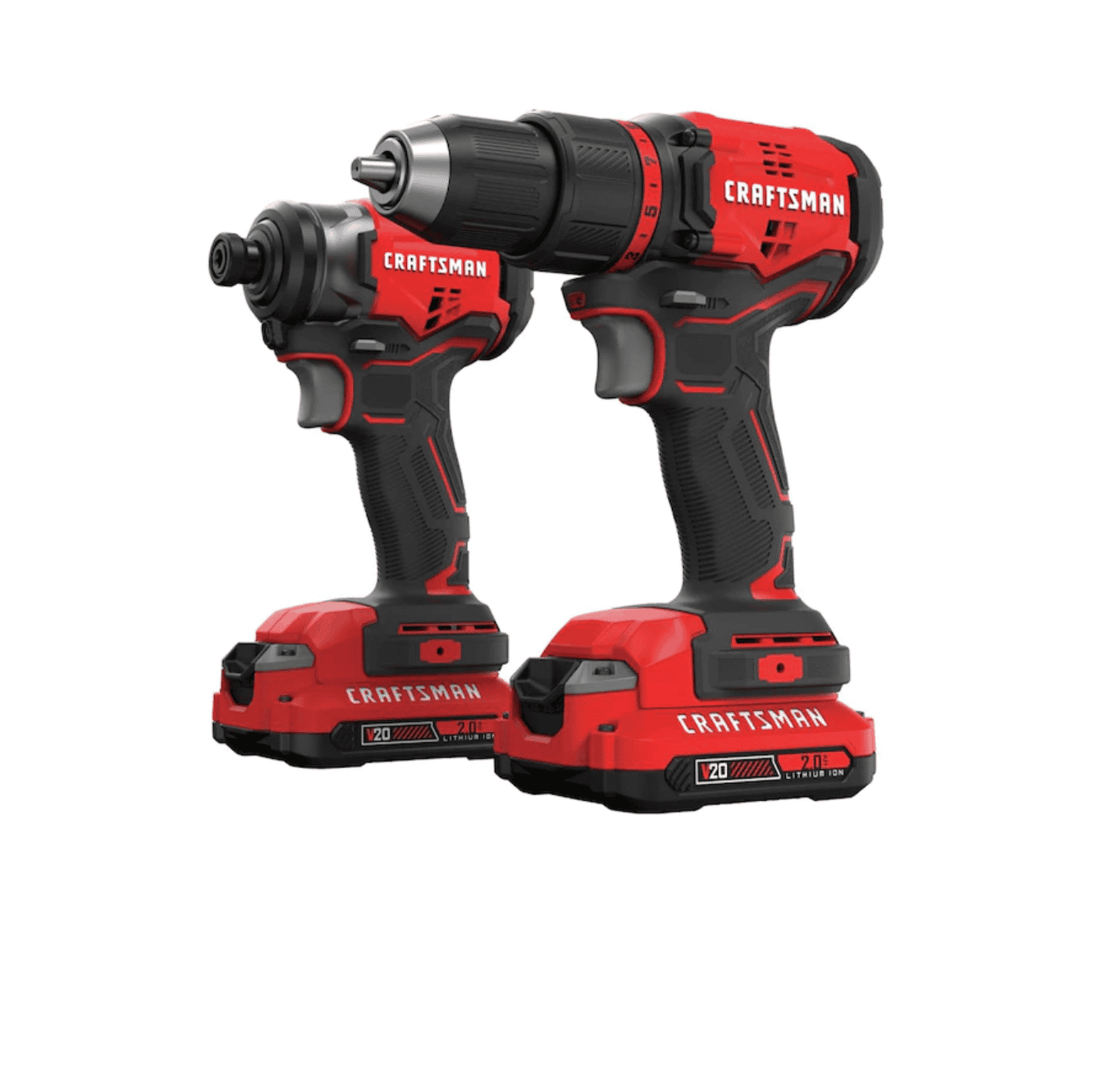 CRAFTSMAN CMCK210C2 V20 2-Tool 20-Volt Max Brushless Power Tool Combo Kit with Soft Case (2-Batteries Included and Charger Included)