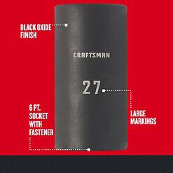 CRAFTSMAN 130-Piece Standard (SAE) and Metric Black Oxide Mechanics Tool Set