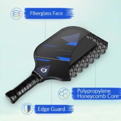 niupipo Pickleball Paddles, USAPA Approved Lightweight Pickleball Rackets, Blue & Orange*2