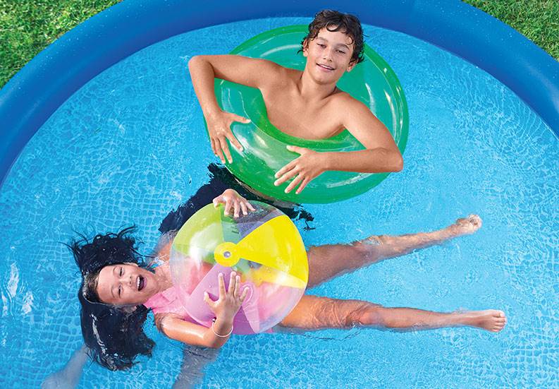 Intex 10ft x 30in Easy Set Above Ground Inflatable Family Swimming Pool & Pump
