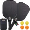 Gorilla Gear USAPA Approved Pickleball Paddle Sets, Fiberglass Shock Absorbent Racket with Ergonomic Grip