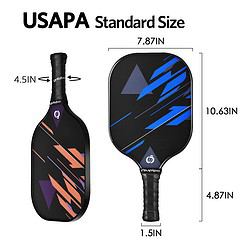 niupipo Pickleball Paddles, USAPA Approved Lightweight Pickleball Rackets, Blue & Orange*2