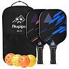 niupipo Pickleball Paddles, USAPA Approved Lightweight Pickleball Rackets, Blue & Orange*2