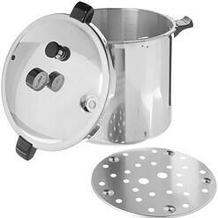 Presto 01784 23-Quart Induction Compatible Pressure Canner, Silver, Aluminum