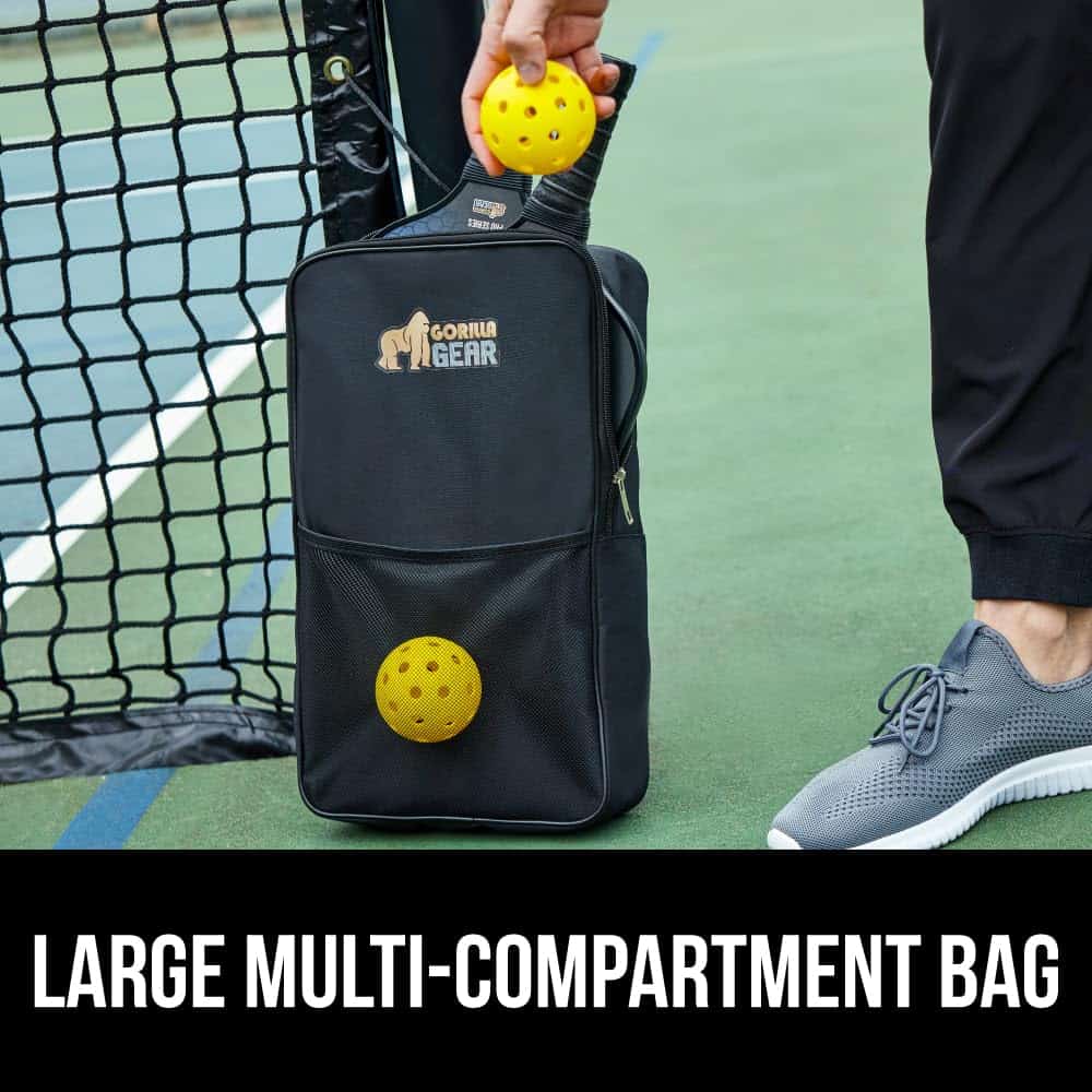 Gorilla Gear USAPA Approved Pickleball Paddle Sets, Fiberglass Shock Absorbent Racket with Ergonomic Grip