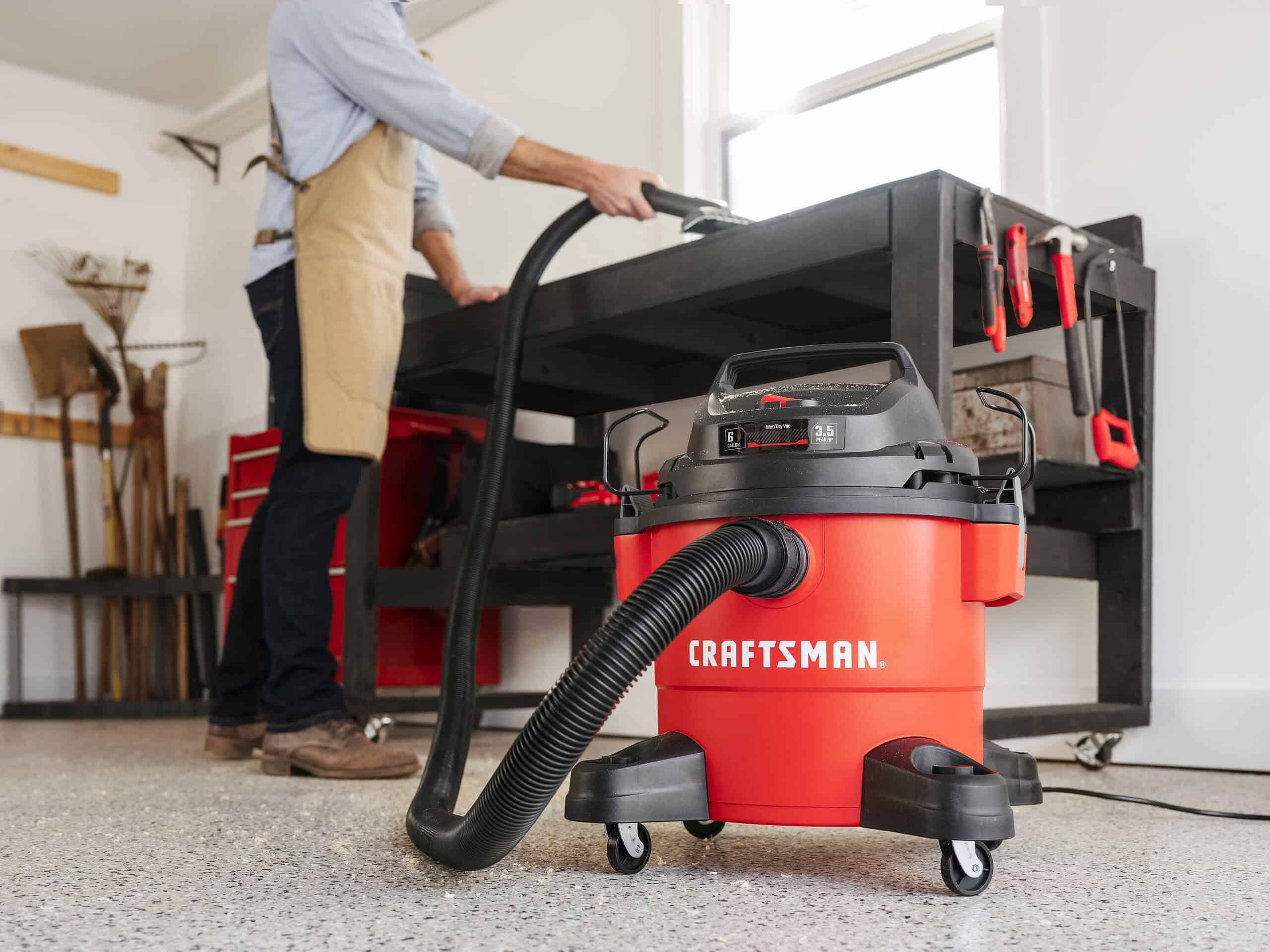 CRAFTSMAN 9 Value Added Accessories 6-Gallons 3.5-HP Corded Wet/Dry Shop Vacuum with Accessories Included
