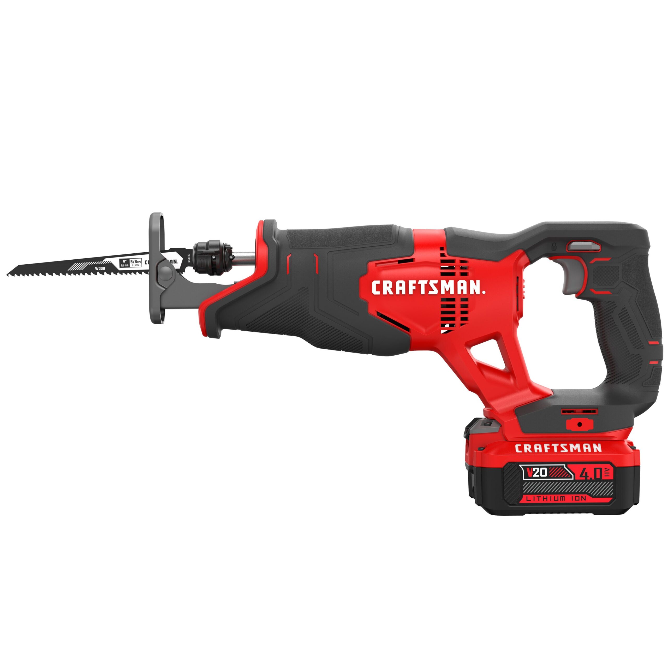 CRAFTSMAN Reciprocating Saw CMCS300M1 V20 20-volt Max Variable Speed Cordless (Charger Included and Battery Included) - Image 12