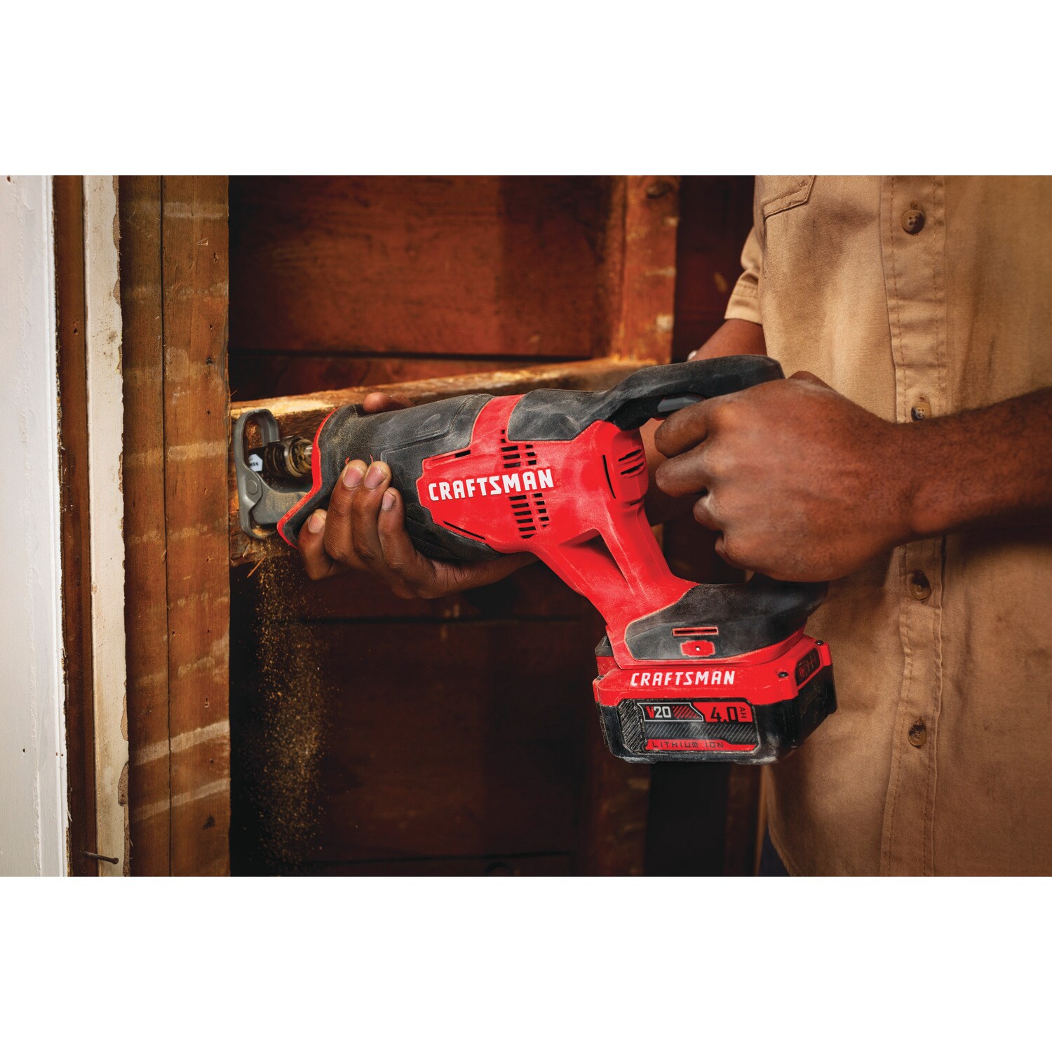 CRAFTSMAN Reciprocating Saw CMCS300M1 V20 20-volt Max Variable Speed Cordless (Charger Included and Battery Included) - Image 14