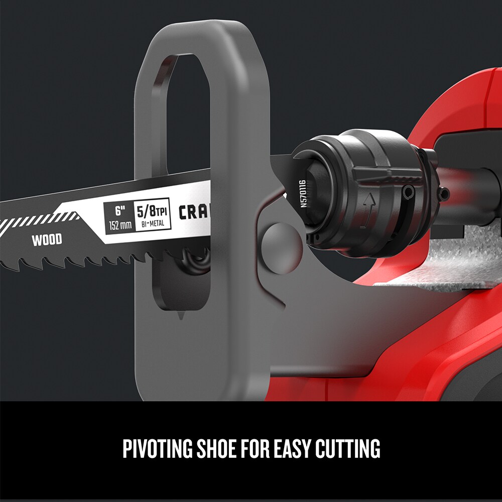 CRAFTSMAN Reciprocating Saw CMCS300M1 V20 20-volt Max Variable Speed Cordless (Charger Included and Battery Included) - Image 4