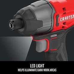 CRAFTSMAN 20-volt Max 1/4-in Variable Speed Cordless Impact Driver (1-Battery Included)