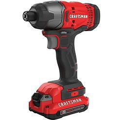 CRAFTSMAN 20-volt Max 1/4-in Variable Speed Cordless Impact Driver (1-Battery Included)