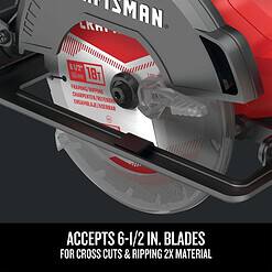 CRAFTSMAN V20 20-volt Max 6-1/2-in Cordless Compact Circular Saw (Bare Tool)