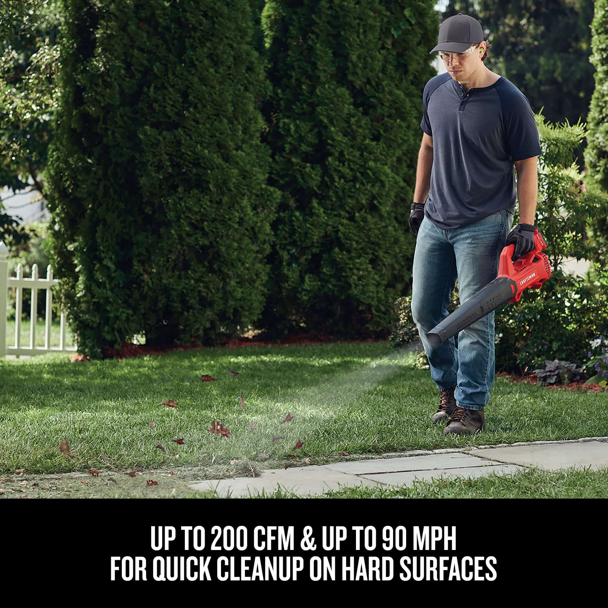 CRAFTSMAN 20-volt Max 200-CFM 90-MPH Battery Handheld Leaf Blower 2 Ah (Battery and Charger Included)