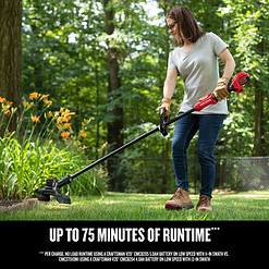 CRAFTSMAN Brushless RP 20-volt Max 13-in Straight Shaft Battery String Trimmer 5 Ah (Battery and Charger Included)