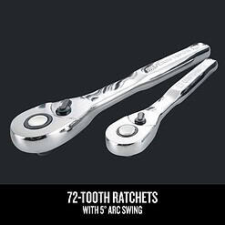 CRAFTSMAN 83-Piece Standard (SAE) and Metric Polished Chrome Mechanics Tool Set with Hard Case