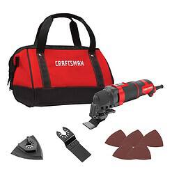 CRAFTSMAN 10-Piece Corded 3-Amp Variable Speed Oscillating Multi-Tool Kit with Soft Case