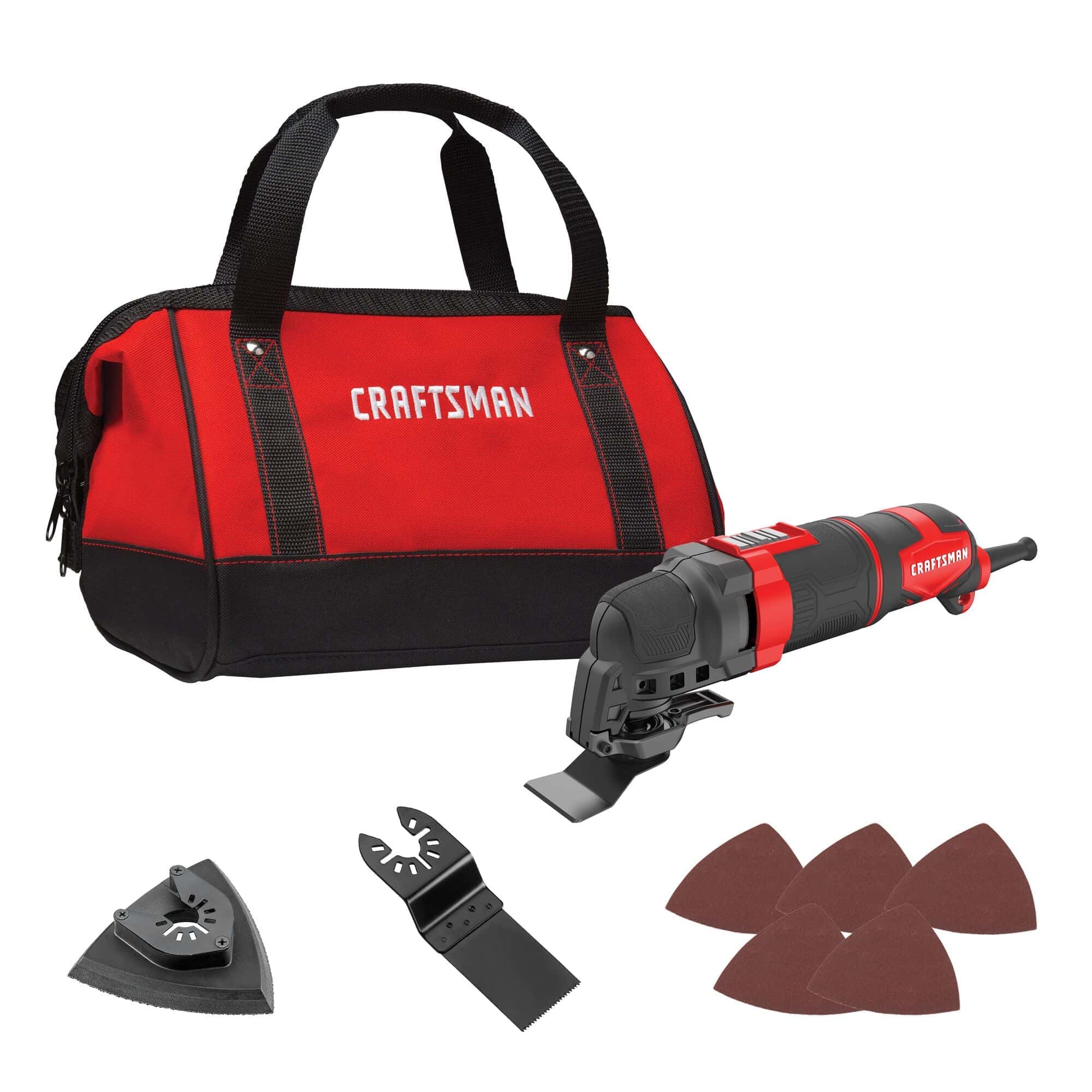 CRAFTSMAN 10-Piece Corded 3-Amp Variable Speed Oscillating Multi-Tool Kit with Soft Case