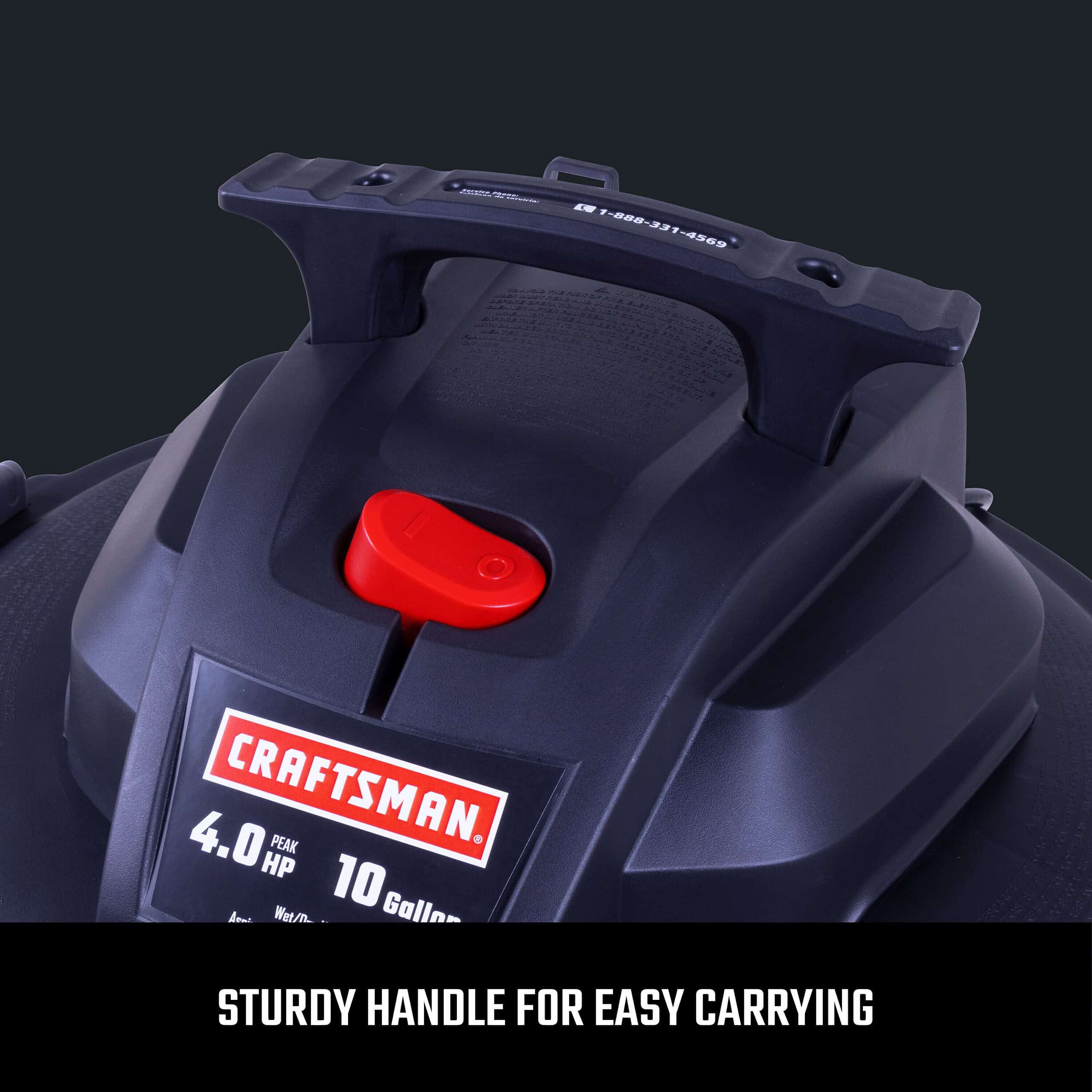 CRAFTSMAN 10-Gallons Corded Wet/Dry Shop Vacuum with Accessories Included