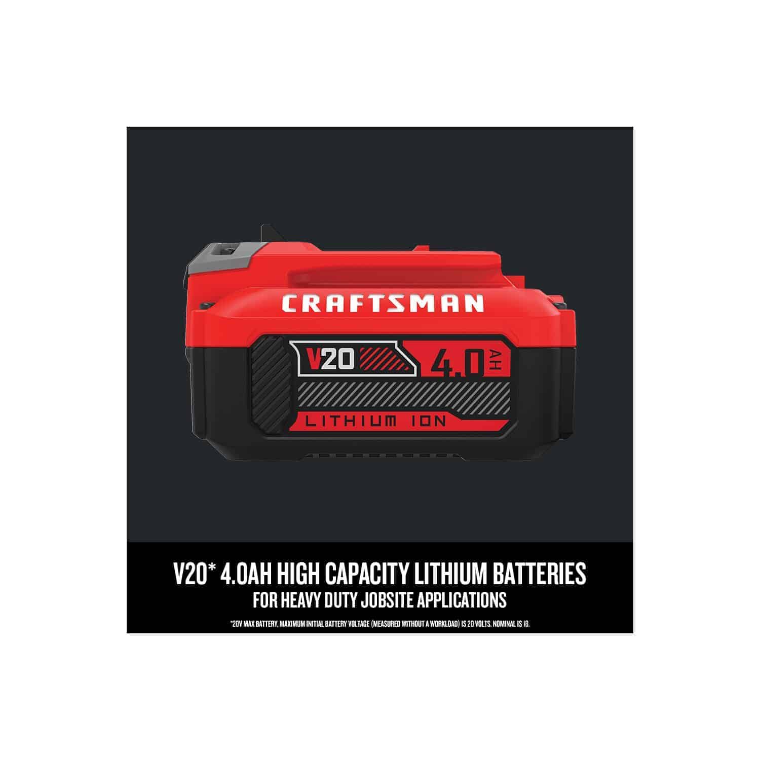 CRAFTSMAN 20-volt Max 200-CFM 90-MPH Battery Handheld Leaf Blower 4 Ah (Battery and Charger Included)