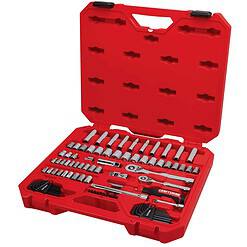 CRAFTSMAN 83-Piece Standard (SAE) and Metric Polished Chrome Mechanics Tool Set with Hard Case