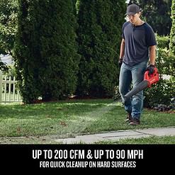CRAFTSMAN 20-volt Max 200-CFM 90-MPH Battery Handheld Leaf Blower 4 Ah (Battery and Charger Included)