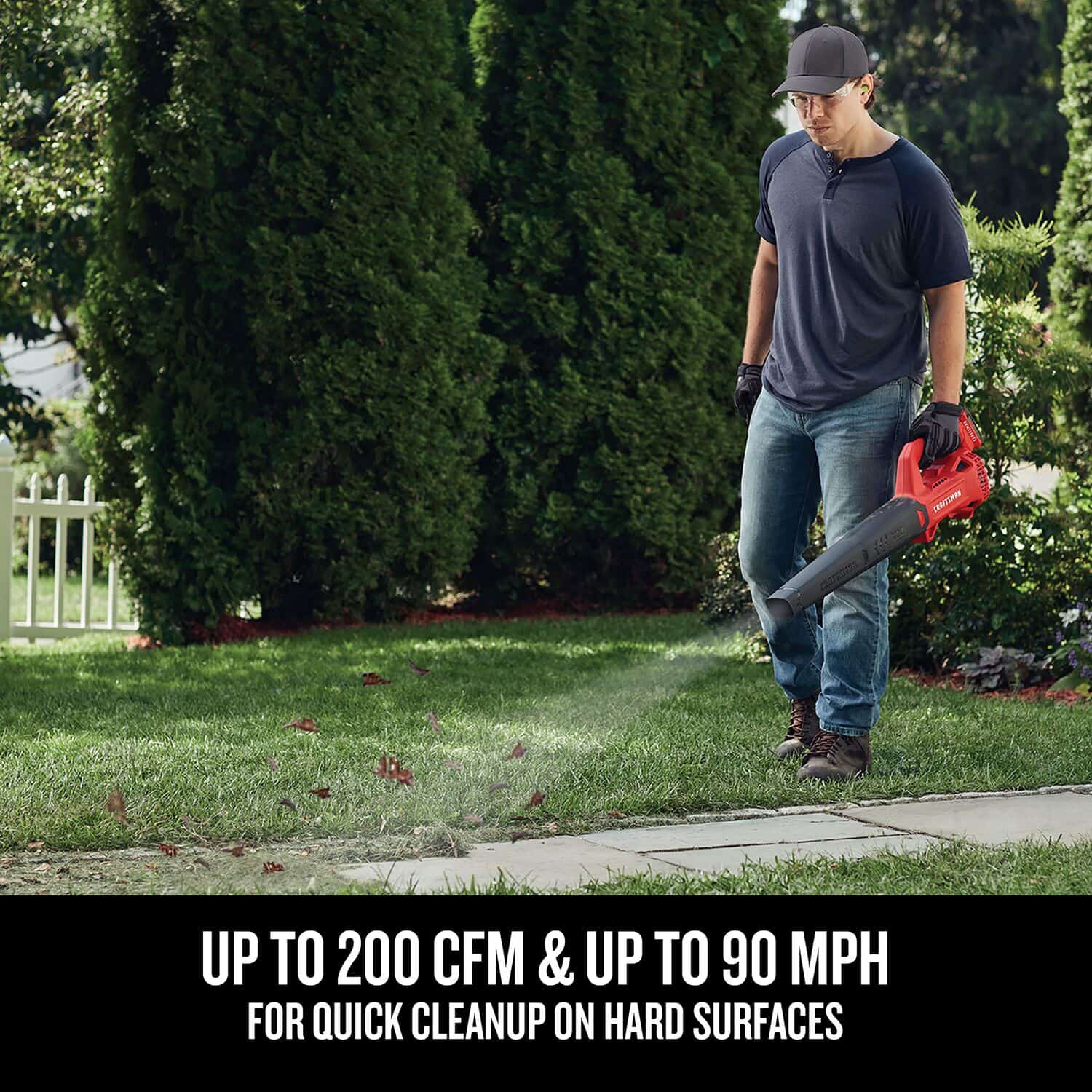 CRAFTSMAN 20-volt Max 200-CFM 90-MPH Battery Handheld Leaf Blower 4 Ah (Battery and Charger Included)