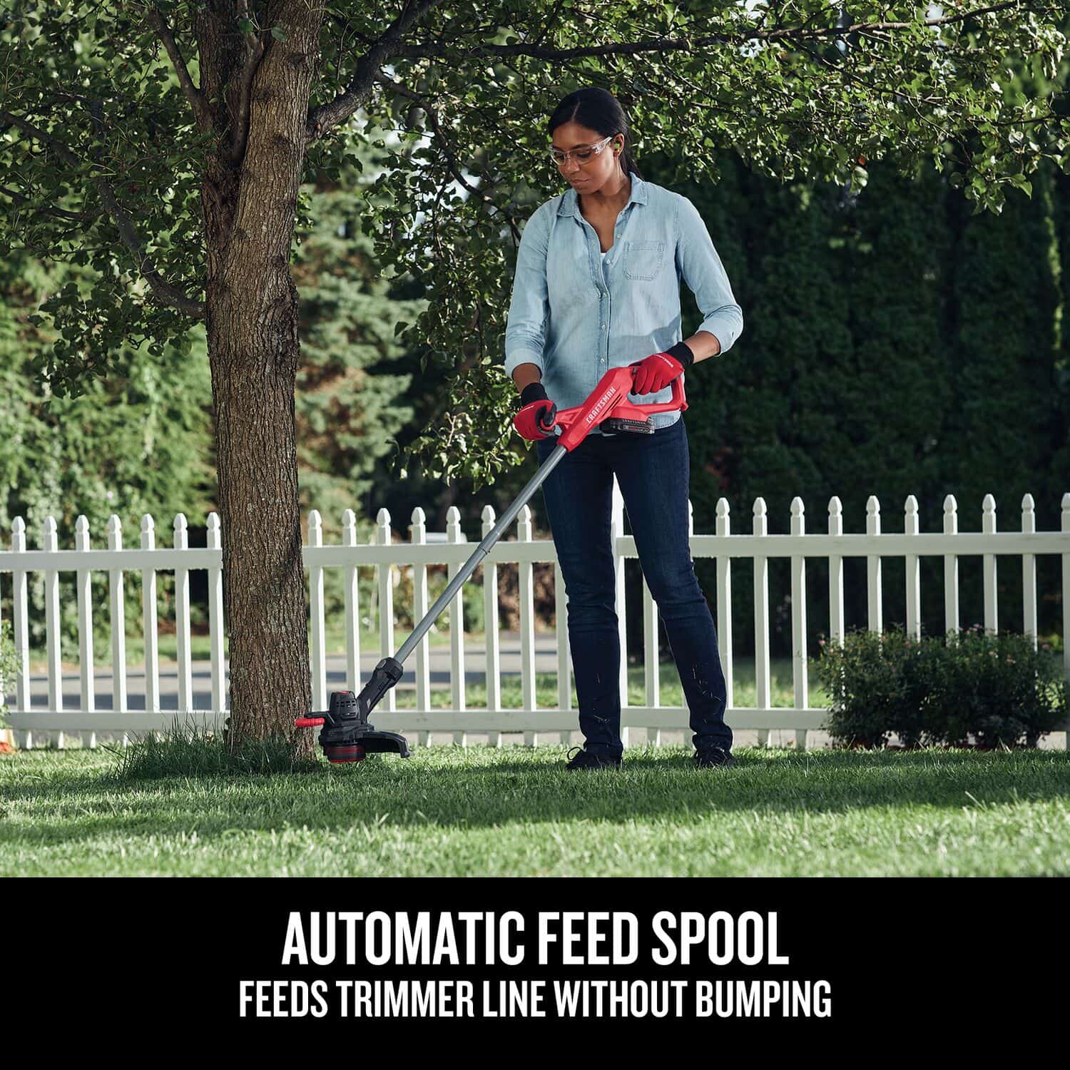 CRAFTSMAN 20-volt Max 10-in Straight Battery String Trimmer with Edger Conversion Capable 2 Ah (Battery and Charger Included)