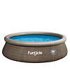 Funsicle 12ft x 36in Round QuickSet Designer Above Ground Pool, Dark Triple Basketweave with Cartridge Filter Pump, Age 6 & up