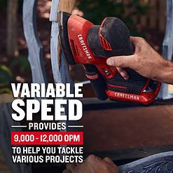 CRAFTSMAN 20-Volt Cordless Detail Sander with Dust Management