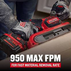 CRAFTSMAN 20-Volt Brushless Cordless Variable Speed Belt Sander with Dust Management