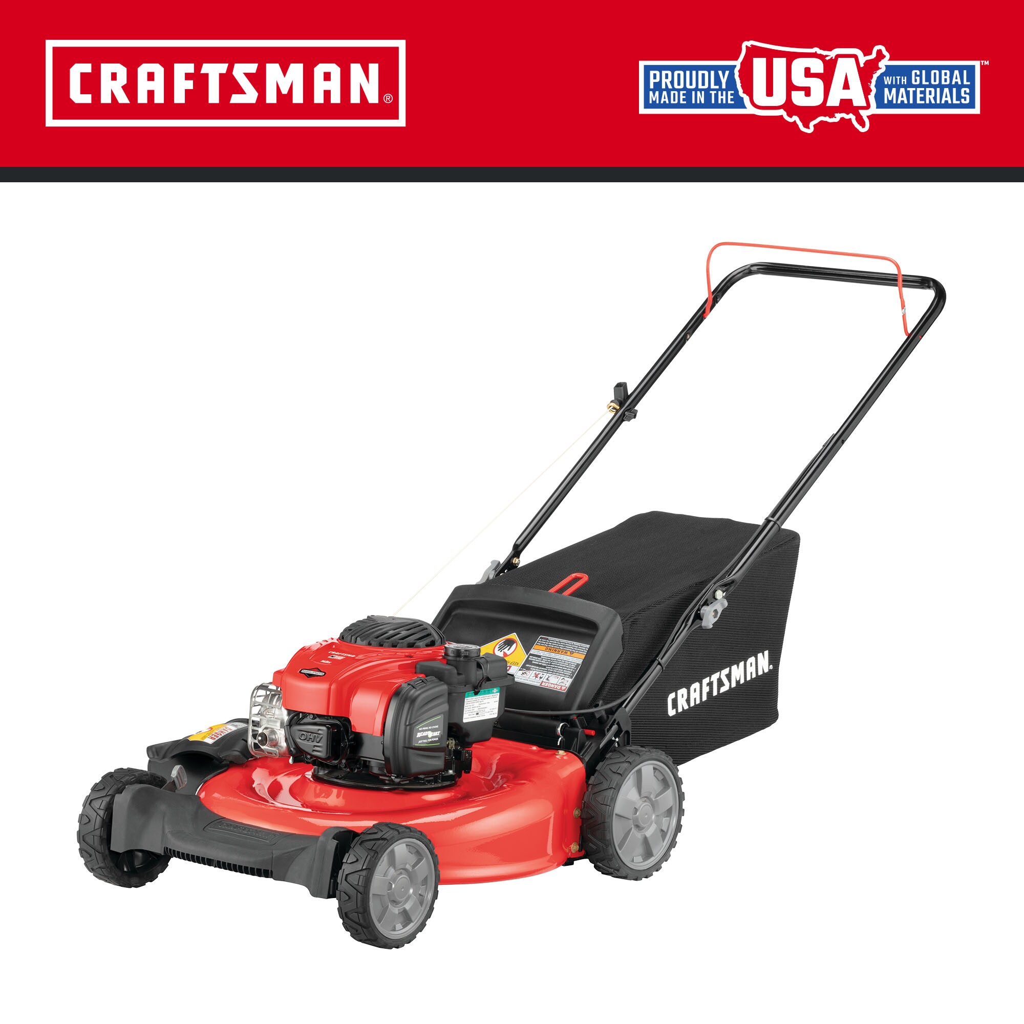 CRAFTSMAN CMXGMAM1125499 M110 140-cc 21-in Push Gas Lawn Mower with Briggs & Stratton Engine - Image 3