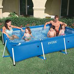Frame Above Ground Baby Splash Swimming Pool Bundled w/ Intex Filter Pump