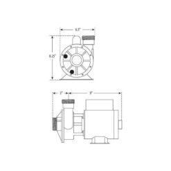 Waterway 3410030-1E Iron Might 1/15HP Single-Speed Circulating Spa Pump 48-Frame 115V