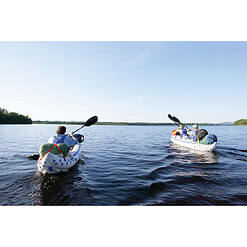 Sea Eagle 370 Deluxe 2 Person Inflatable Portable Sport Kayak Canoe w/ Paddles