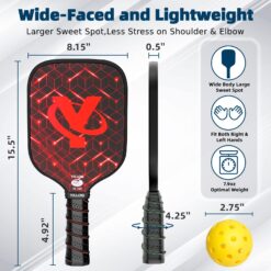 YILLOG Pickleball Paddles, USAPA Approved Pickleball Paddle Set of 4, Fiberglass Surface Pickleball Set, 4 Pickleball Balls
