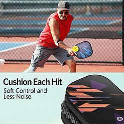niupipo Pickleball Paddles, USAPA Approved Lightweight Pickleball Rackets, Blue & Orange*2