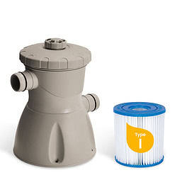 Funsicle 10ft x 30in Round QuickSet Designer Above Ground Pool, Dark Triple Basketweave with Cartridge Filter Pump, Age 6 & up