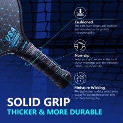 Uteeqe Pickleball Paddles Set of 2 - Graphite Surface with High Grit & Spin