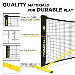 A11N Portable Pickleball Net System, Designed for All Weather Conditions with Steady Metal Frame and Strong PE Net