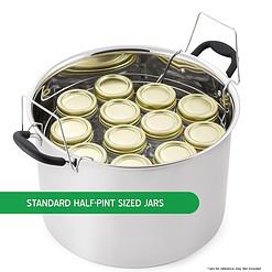 Water Bath Canner with Glass Lid, Induction Capable, 21.5Qt, Stainless Steel
