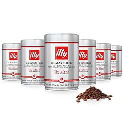 illy Whole Bean Coffee - Perfectly Roasted Whole Coffee Beans – Classico Medium Roast – 8.8 Ounce, 6 Pack (packaging may vary)