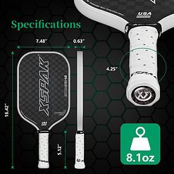 XS XSPAK 12K Carbon Fiber Pickleball Paddle - Tournament Edition