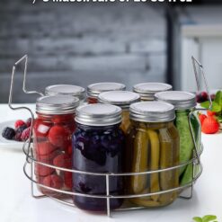 Cook N Home Water Bath Canner with Jar Rack & Glass Lid, Professional Stainless Steel Canning Pot 20 Quart