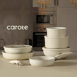 CAROTE 20pcs Pots and Pans Set, Nonstick Cookware Set Detachable Handle, Kitchen Cookware Sets