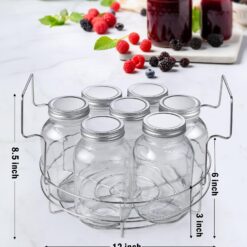 Cook N Home Water Bath Canner with Jar Rack & Glass Lid, Professional Stainless Steel Canning Pot 20 Quart